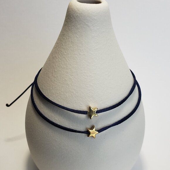 SET of 2 LUCKY STAR Black String Kabbalah Tibetan Buddhist Adjustable BRACELET - Picture 1 of 5